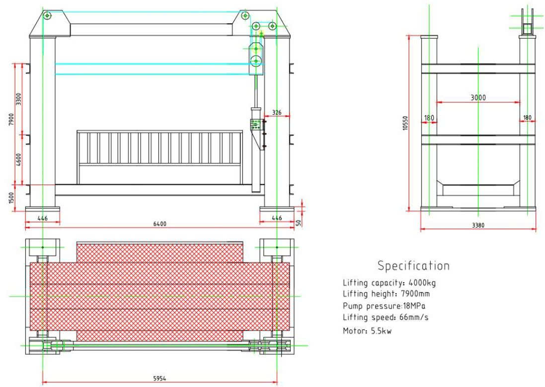 Thang nâng 4 trụ 2 tầng VIMET FPL24111