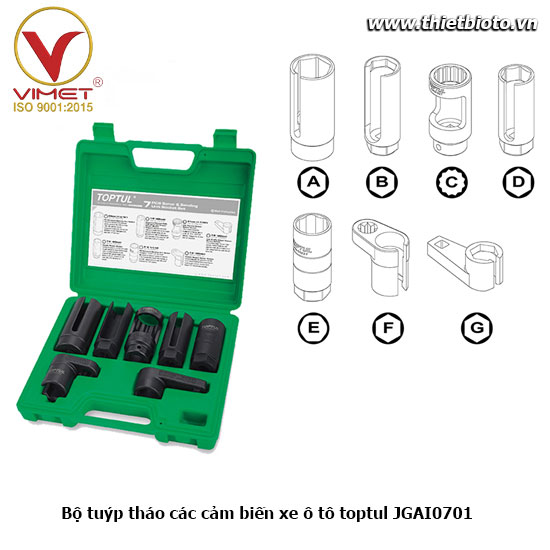 Bộ tuýp tháo cảm biến xe hơi toptul JGAI0701