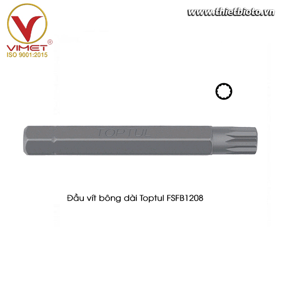 Mũi vít bông dài Toptul FSFB1208