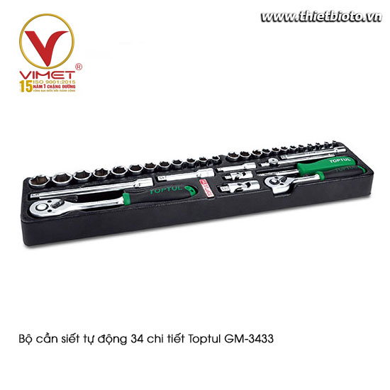 Bộ cần siết tự động 34 chi tiết Toptul GM-3433