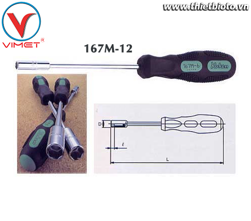 Tua vít đầu tuýp 12mm Koken 167M-12
